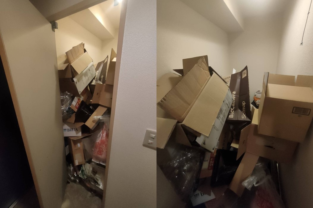 名古屋市中区I様のゴミ屋敷状態のWICの片付け画像